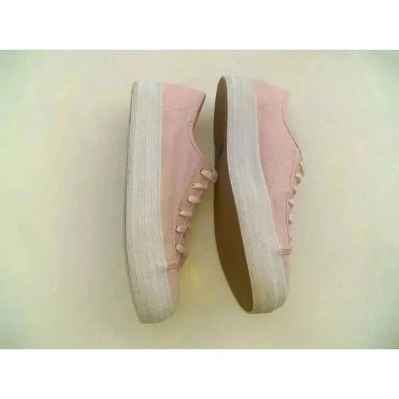 Keds Womens Triple Kick Chambray Sneakers Shoes Pink WF60331 Low Top Lace Up 10 - Picture 5 of 11